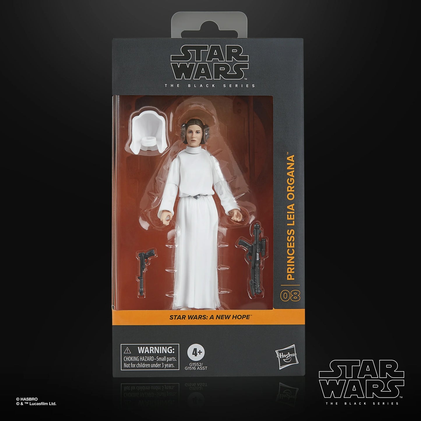 Star Wars The Black Series Princesa Leia Organa, Star Wars: Uma Nova Esperança Figura de Ação (6”)