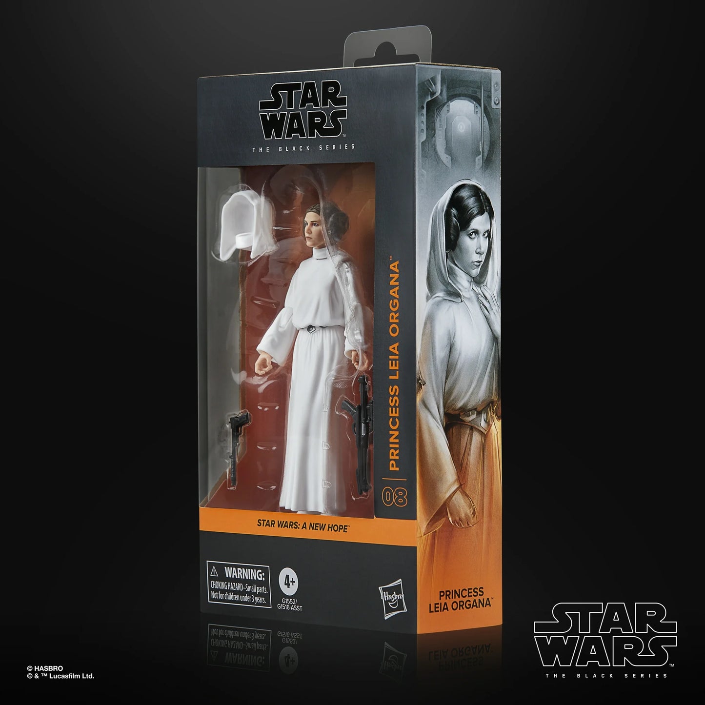 Star Wars The Black Series Princesa Leia Organa, Star Wars: Uma Nova Esperança Figura de Ação (6”)