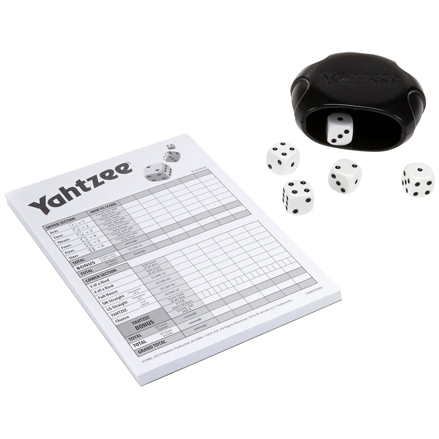 YAHTZEE Classic, jogo para crianças de 8 anos ou mais, para 2 ou mais jogadores, inclui shaker e dados