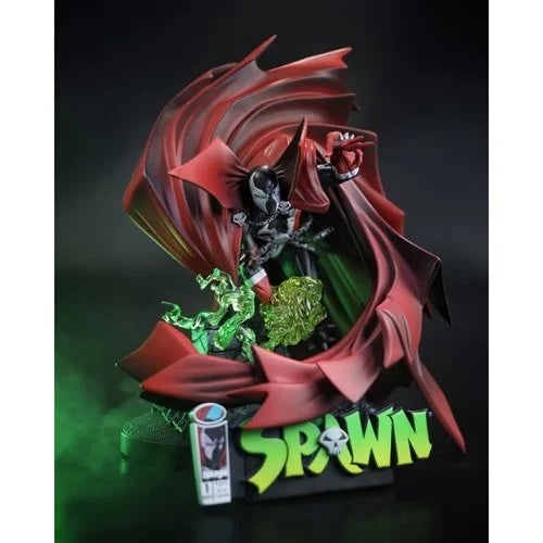 Spawn #1 Preto, Branco e Vermelho All Over 1:10 Escala Resina Estátua