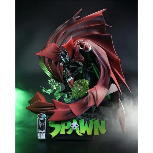 Spawn #1 Preto, Branco e Vermelho All Over 1:10 Escala Resina Estátua