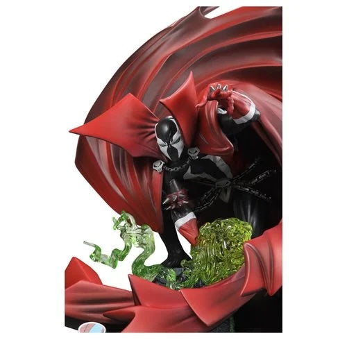 Spawn #1 Preto, Branco e Vermelho All Over 1:10 Escala Resina Estátua