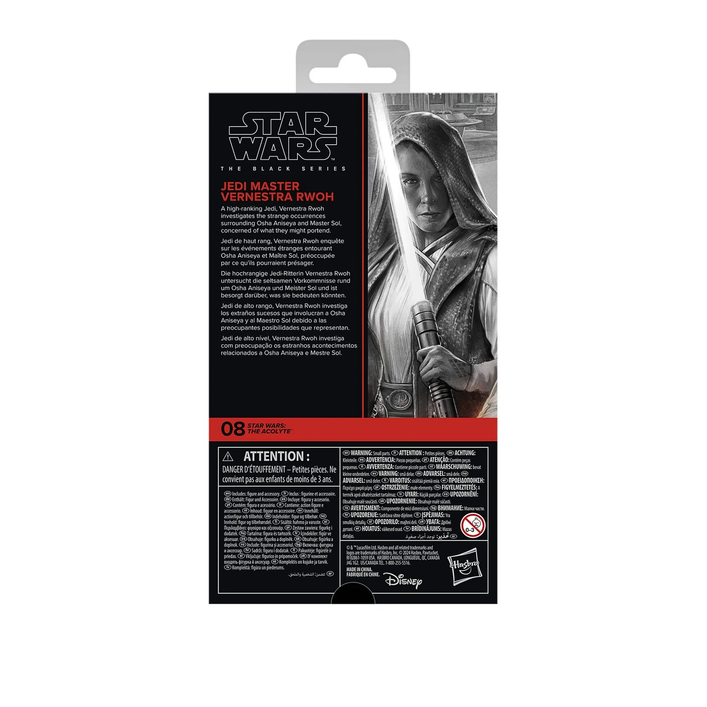Star Wars The Black Series Mestre Jedi Vernestra Rwoh, Figura de Ação (6”)