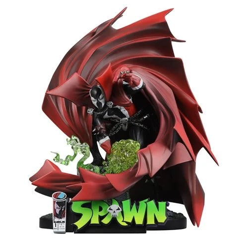 Spawn #1 Preto, Branco e Vermelho All Over 1:10 Escala Resina Estátua