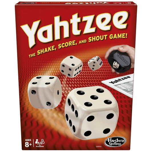 YAHTZEE Classic, jogo para crianças de 8 anos ou mais, para 2 ou mais jogadores, inclui shaker e dados 
