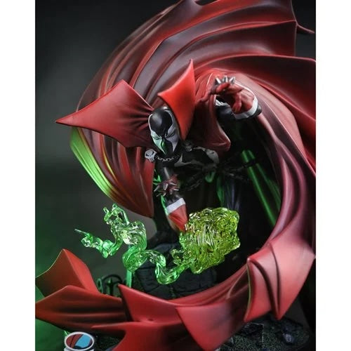 Spawn #1 Preto, Branco e Vermelho All Over 1:10 Escala Resina Estátua